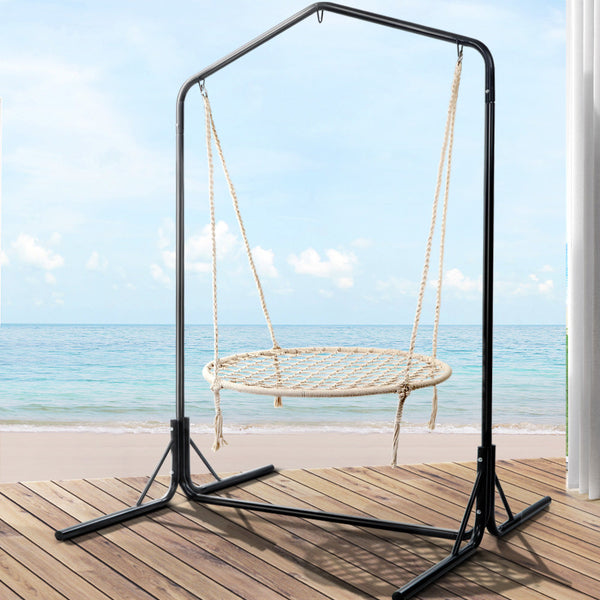 Gardeon Hammock Chair With Stand Nest Web Outdoor Swing 100Cm Hammocks
