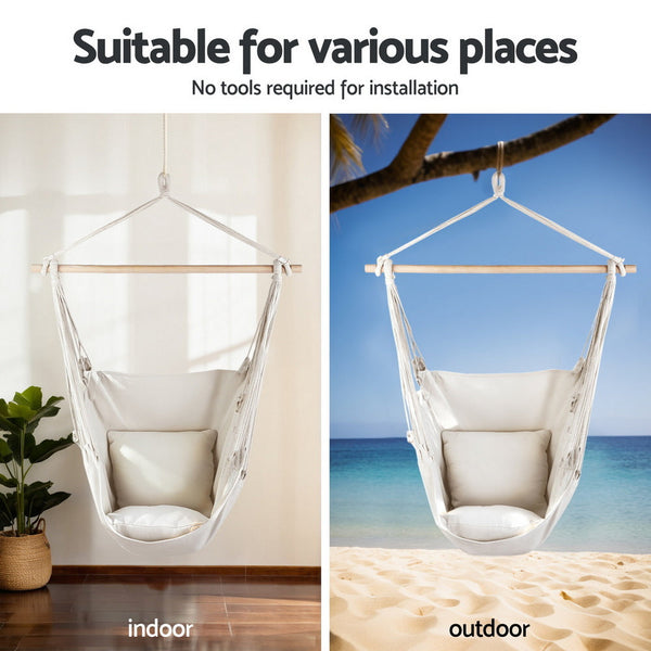 Gardeon Hammock Chair With Heavy Duty Steel Stand Hammocks