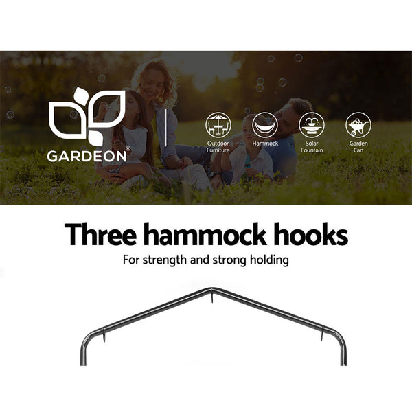 Gardeon Outdoor Hammock Chair With Stand Hanging Pillow Cream Hammocks