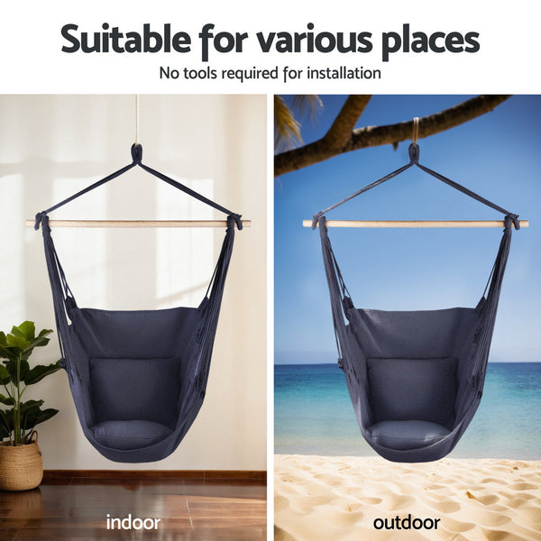 Gardeon Hammock Chair With Heavy Duty Steel Stand Hammocks