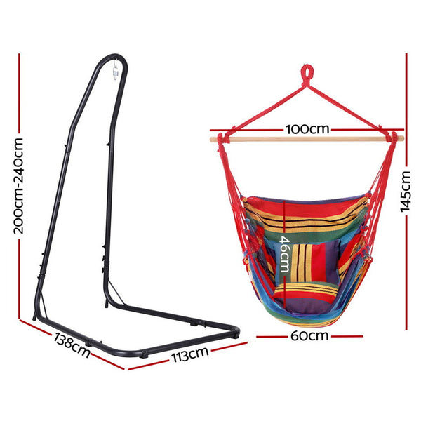Gardeon Hammock Chair With Heavy Duty Steel Stand Hammocks