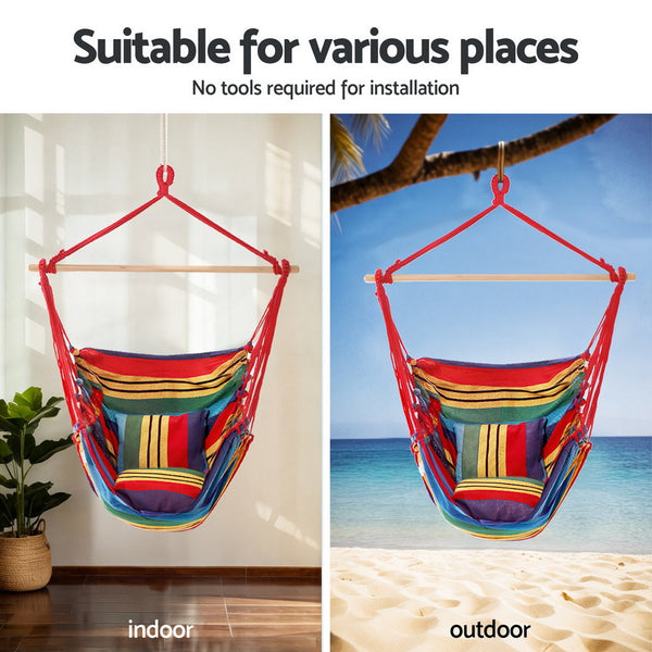 Gardeon Hammock Chair With Heavy Duty Steel Stand Hammocks