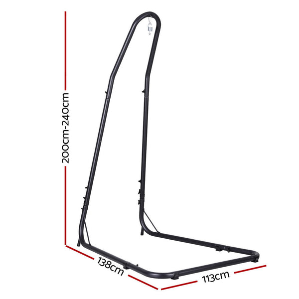 Gardeon Hammock Chair Stand Heavy Duty Steel Frame Black Hammocks