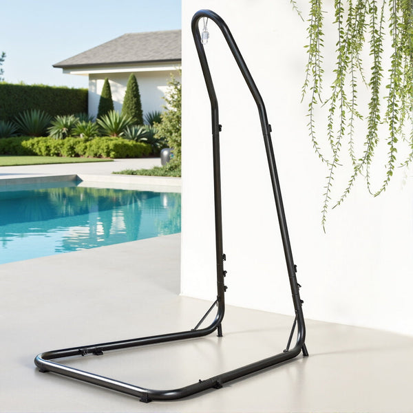 Gardeon Hammock Chair Stand Heavy Duty Steel Frame Black Hammocks