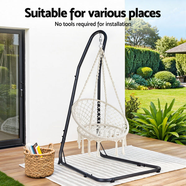 Gardeon Hammock Hanging Chair With Steel Stand Hammocks