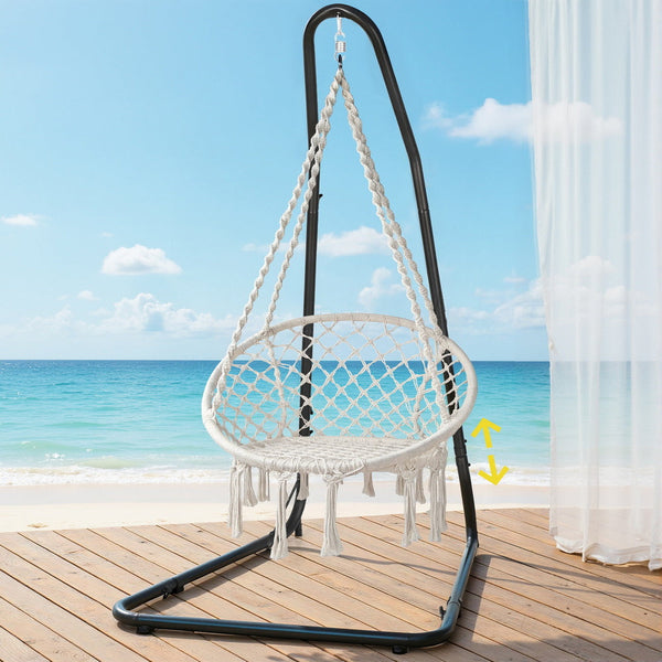 Gardeon Hammock Hanging Chair With Steel Stand Hammocks