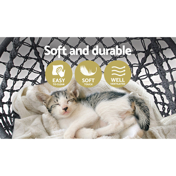 Gardeon Hammock Chair Outdoor Hanging Macrame Cotton Indoor Grey Hammocks