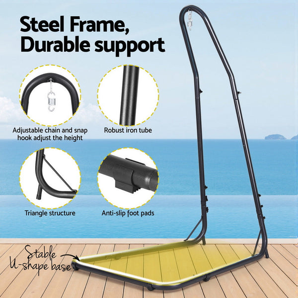 Gardeon Hammock Hanging Chair With Steel Stand Hammocks