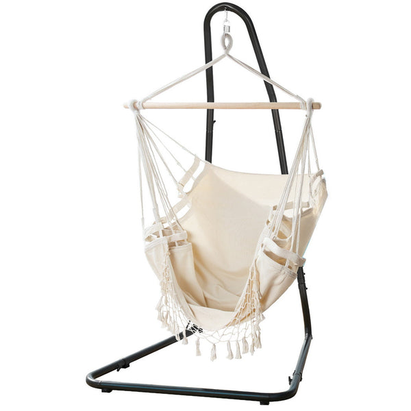 Gardeon Hammock Hanging Chair With Steel Stand Hammocks