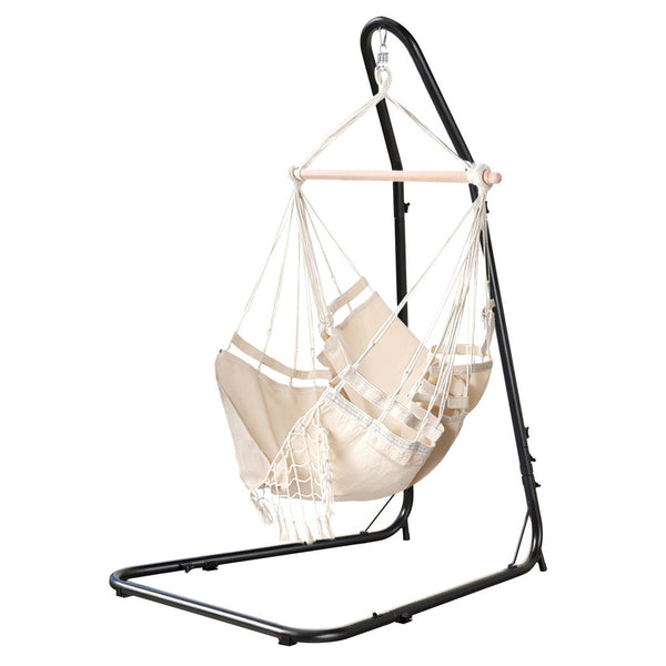Gardeon Hammock Hanging Chair With Steel Stand Hammocks