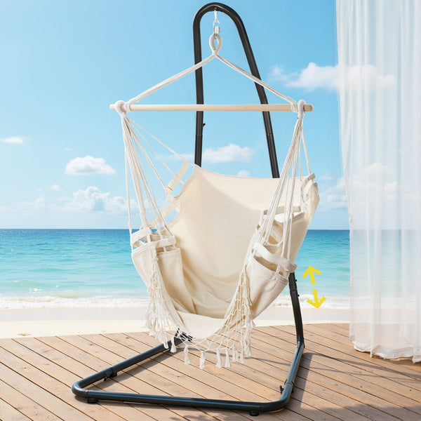 Gardeon Hammock Hanging Chair With Steel Stand Hammocks