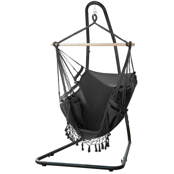 Gardeon Hammock Hanging Chair With Steel Stand Hammocks