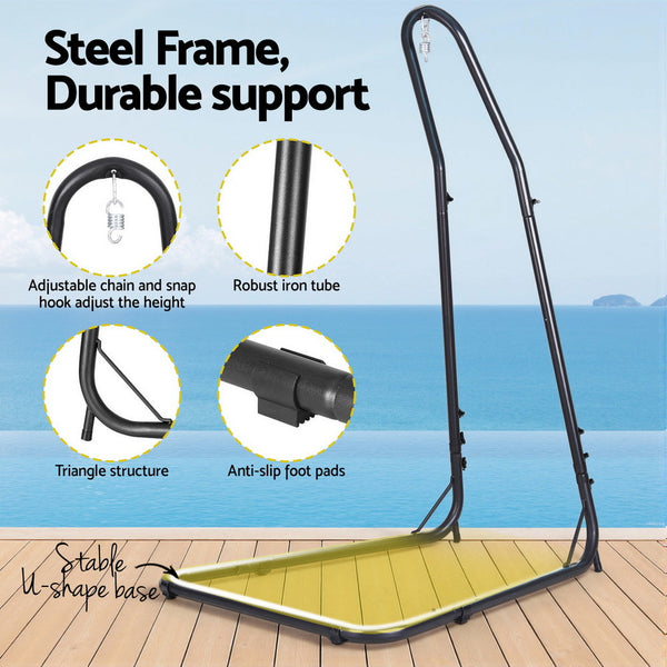 Gardeon Hammock Hanging Chair With Steel Stand Hammocks