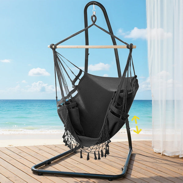 Gardeon Hammock Hanging Chair With Steel Stand Hammocks