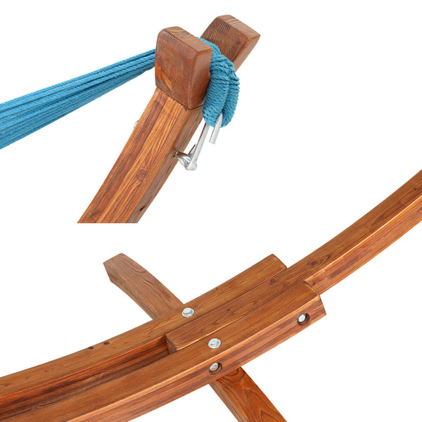 Gardeon Hammock Bed Outdoor Camping Timber Wooden Stand Hammocks