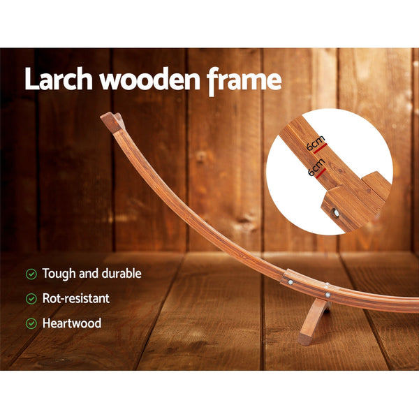 Gardeon Hammock Bed Outdoor Camping Timber Wooden Stand Hammocks