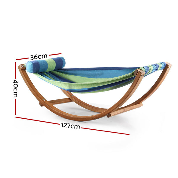 Gardeon Hammock Bed Outdoor Camping Kids Timber Rocking Hammocks