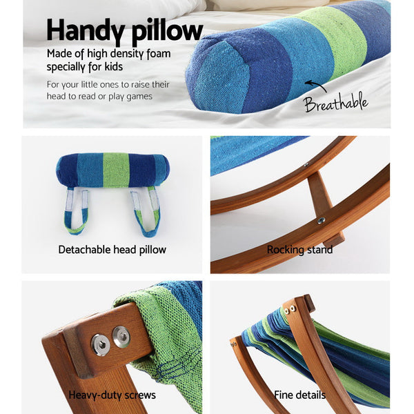 Gardeon Hammock Bed Outdoor Camping Kids Timber Rocking Hammocks