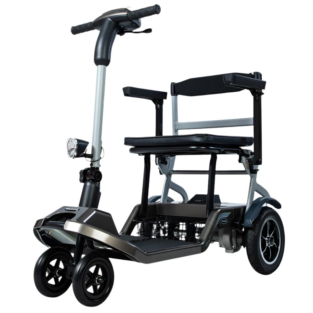 Equipmed Ultra Lightweight Folding Electric Mobility Scooter 17Kg With Battery Removed 120Kg Capacity Long Range Brushless Motor Portable Mobility Sco
