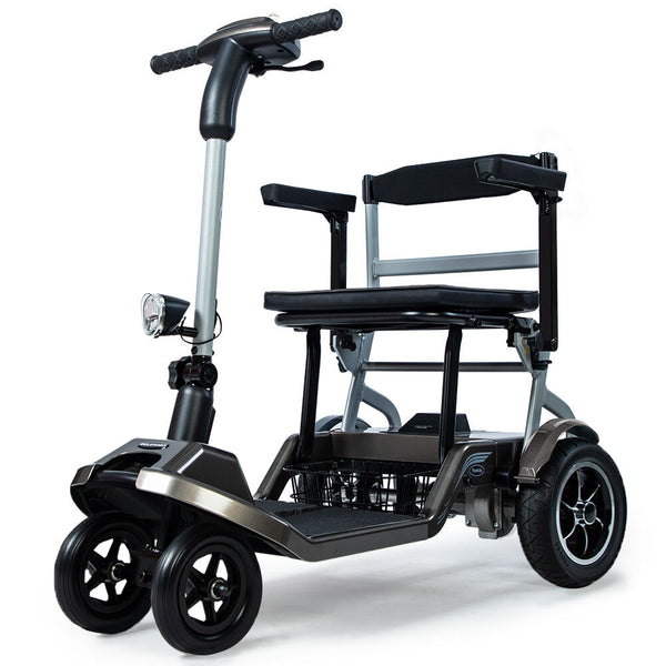 Equipmed Ultra Lightweight Folding Electric Mobility Scooter 17Kg With Battery Removed 120Kg Capacity Long Range Brushless Motor Portable Mobility Sco