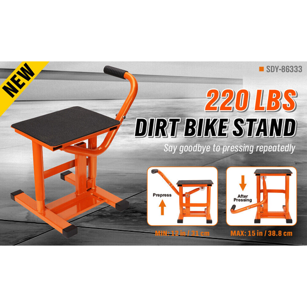 Horusdy 220Lbs Motorbike Jack Lift Crank Manual Repair Clean Hoist Table Motorcycle Lifts & Jacks