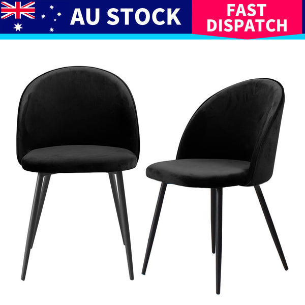 Levede 6X Kitchen Cafe Black Dining Chairs