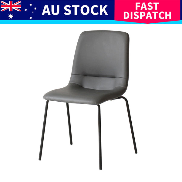 Levede Stackable Kitchen Grey Set Of 8 Dining Chairs