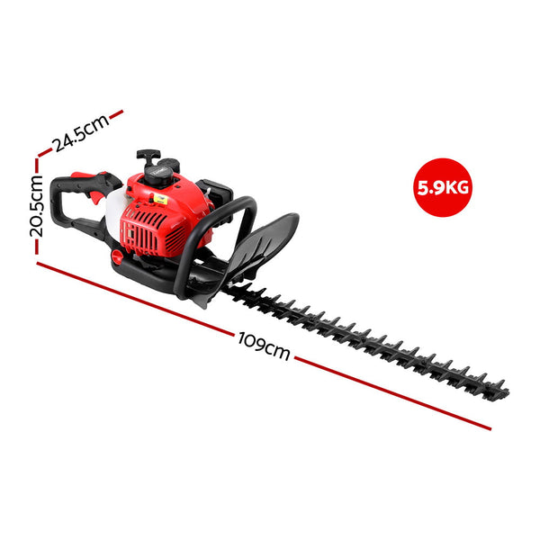 Giantz 25.4Cc Petrol Hedge Trimmer 24" Dual Blade Tree Grass Garden Tool Hedge Trimmers