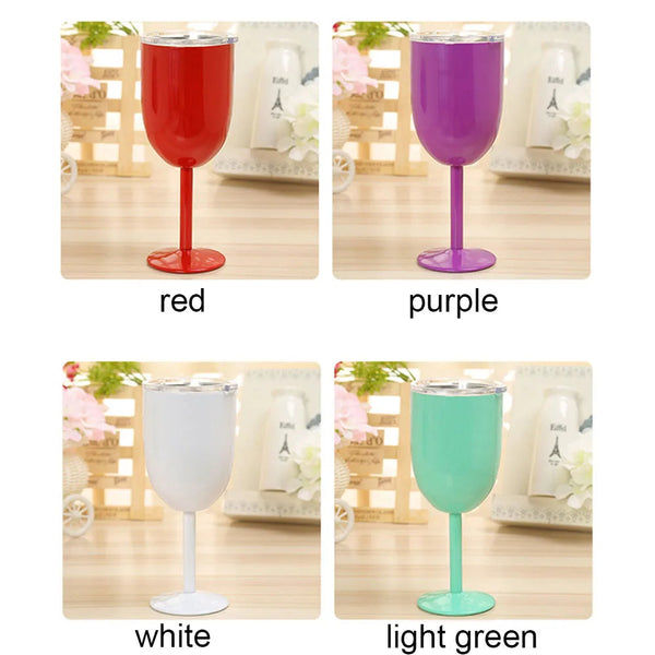 Personalize Gift 10Oz Double Wall Insulation Stainless Steel Wine Glass Thermos Bottle Vacuum Flasks Customizable Water Water Bottles & Vacuum Flasks