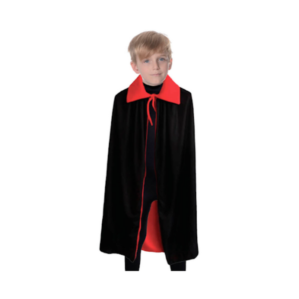 Br Costumes Halloween Kids Fancy Cape Red Black Long Cloak Coat Witch Ghost Vampire 6 9 Years Old Wings