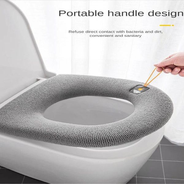 Gray Washable Soft Mat Pad Cushion O Shape Toilet Seat Bidet Cover Accessories Toilet Seats