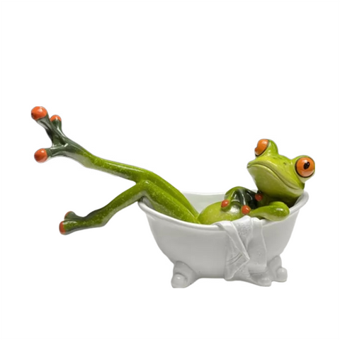 Figurine Nordic Bathtub Frog Resin Sculpture For Living Room Decoration Sculptures & Figurines