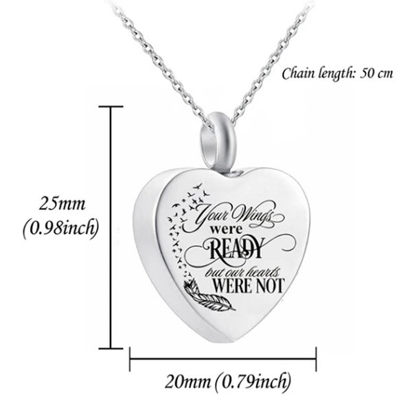 Veile Studios Heart Urn Necklace For Ashes Cremation Jewelry Keepsake Memorial Pendant Gift Necklaces & Pendants