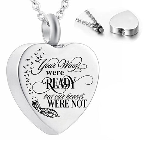 Veile Studios Heart Urn Necklace For Ashes Cremation Jewelry Keepsake Memorial Pendant Gift Necklaces & Pendants