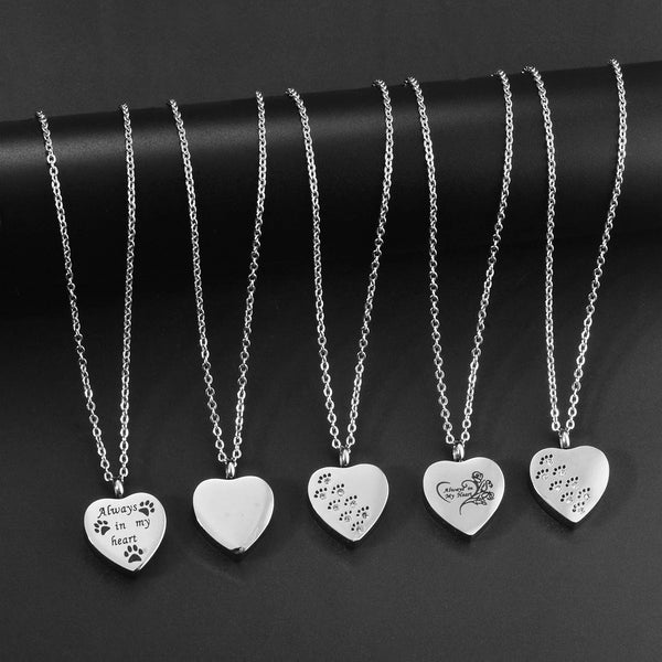 Veile Studios Heart Shaped Urn Necklace For Ashes Stainless Steel Jewelry Keepsake Gift Necklaces & Pendants