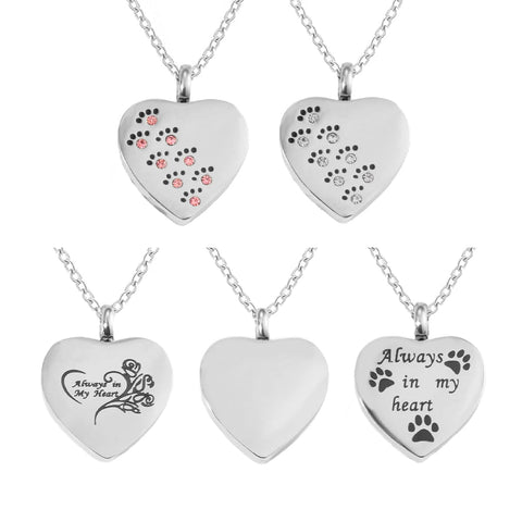 Veile Studios Heart Shaped Urn Necklace For Ashes Stainless Steel Jewelry Keepsake Gift Necklaces & Pendants