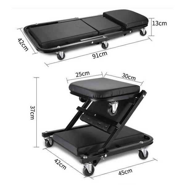 Heavy Duty 36 Inch Mechanic Creeper Multi Functional Repair Board With Adjustable Height For Car Maintenance Other Auto Tools & Supplies