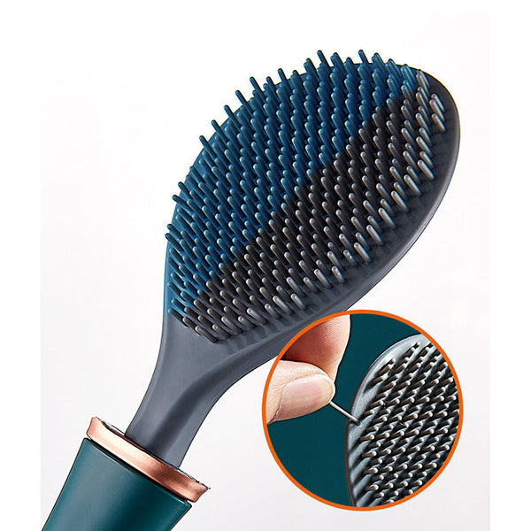 Toilet Brush Orange Silicone Wall Mounted Soft Bristles Brushes Set Bathroom Accessories Toilet Brushes & Holders