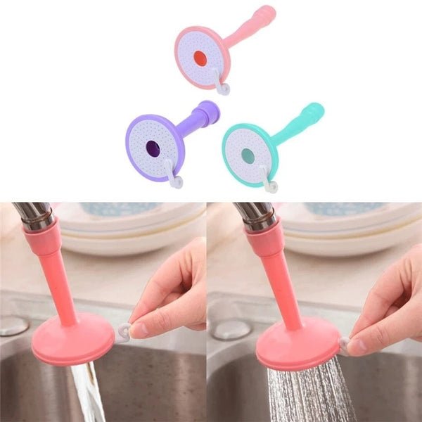 Water Tap Extension Swivel Long Pink High Elastic Sink Accessories Kitchen Taps