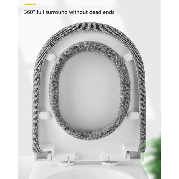 Toilet Seat Cover Blue Washable Soft Mat Pad Cushion O Shape Bidet Accessories Bath Mats Rugs & Toilet Covers