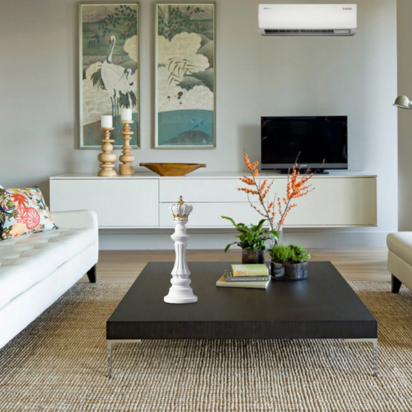 Figurine Chess Piece White King Medium Resin Living Room Decoration Accessory Sculptures & Figurines