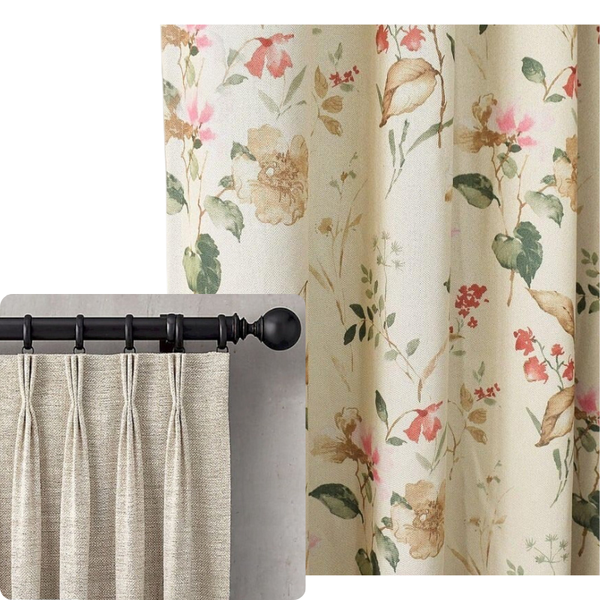 150 Centimetre Curtain Beige Flower Design Modern Luxury Retro Style Texture Curtains & Drapes