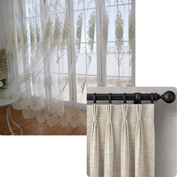150 Centimetre White Style Flower Indoor Decorative Sheer Curtain Curtains & Drapes