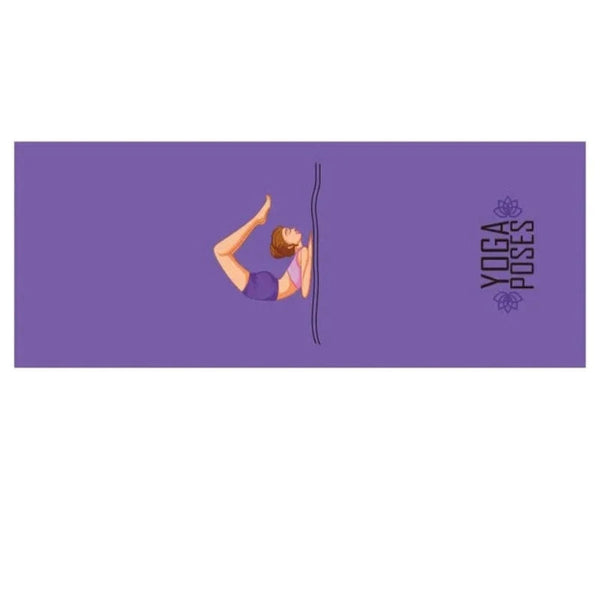 Hot Yoga Mat Towel Printed Non Slip Fitness Workout Cover For Pilates Gym Mats & Non Slip Towels