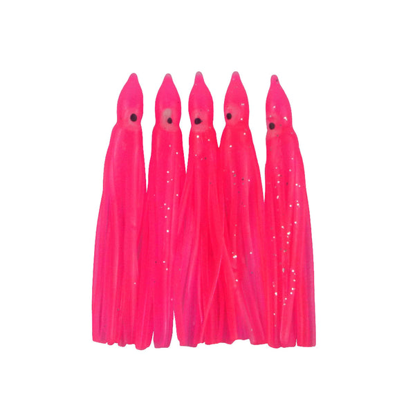 Swimerz Octopus Skirts 100Mm Hot Pink 5 Pack Baits & Lures
