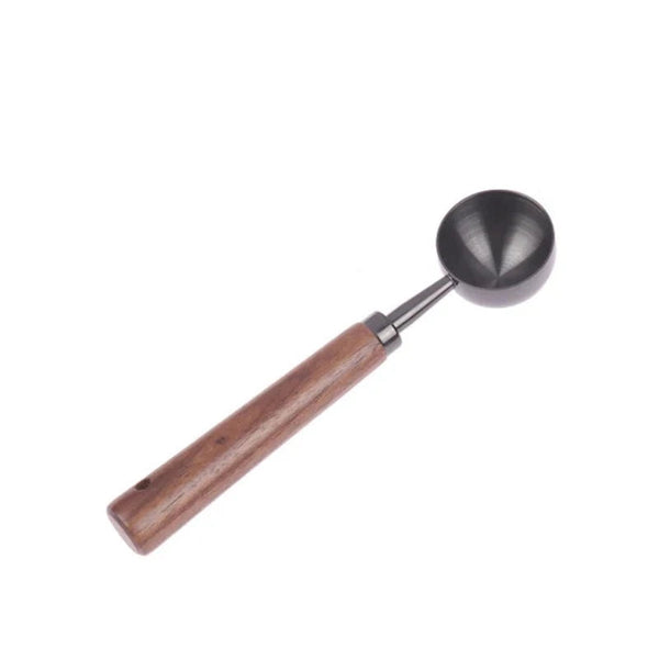 Household Walnut Handle Coffee Spoon Long Short Stainless Steel Baking Tools Spoons