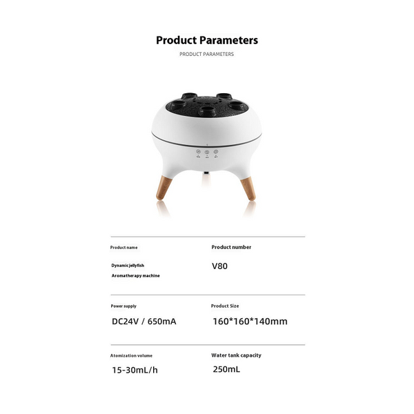 Household Intelligent Jellyfish Ultrasonic Air Humidifier Aroma Diffuser Remote Control Humidifiers