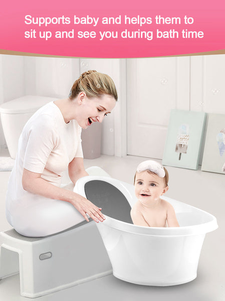 Black Baby Bath With Backrest & Bum Bump Support Bath Tubs