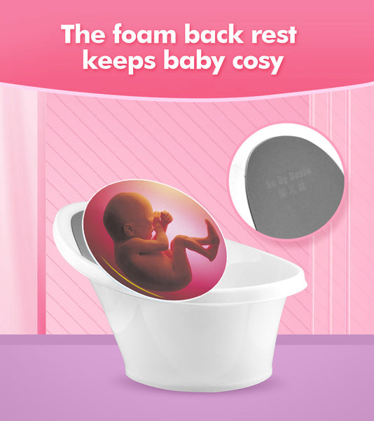 Black Baby Bath With Backrest & Bum Bump Support Bath Tubs
