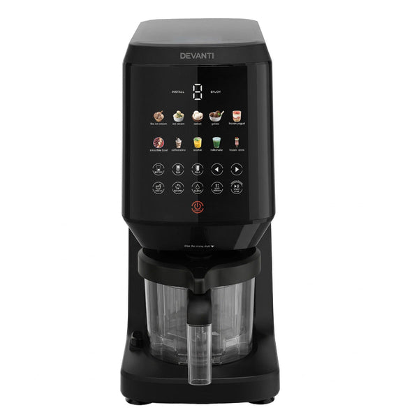 Devanti 10 In Ice Cream Maker: Gelato Sorbet Fro Yo & More (800W Black) Ice Cream & Frozen Yoghurt Makers